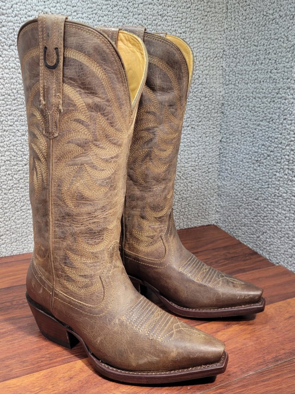 Tecovas The Annie Women's Size 5B Cafe Goat Cowgirl Boots